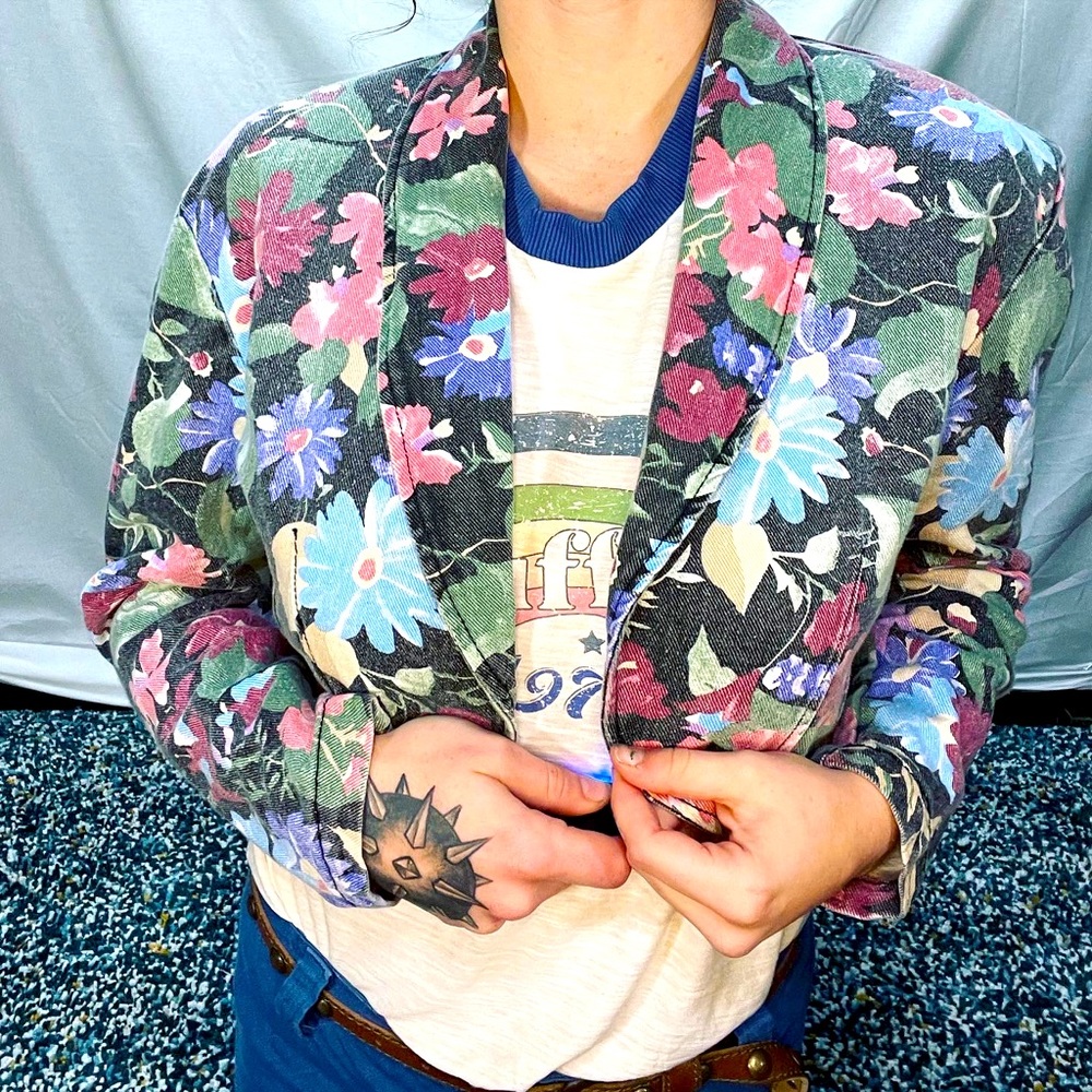 Vintage cropped jean jacket